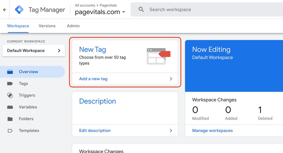 Google Tag Manager - add tag