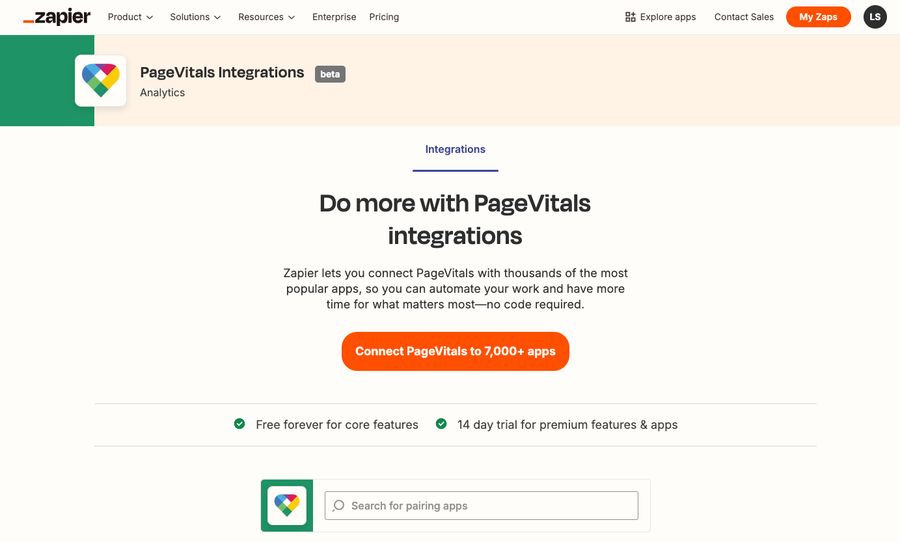 Supercharge your web performance monitoring with PageVitals and Zapier