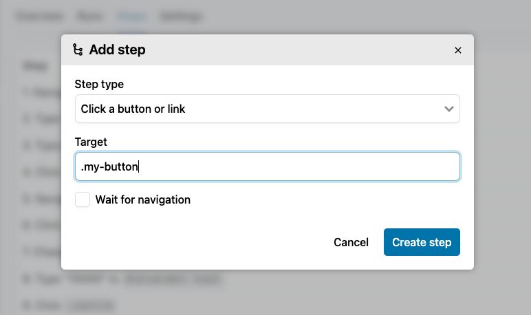 Multistep tests add step