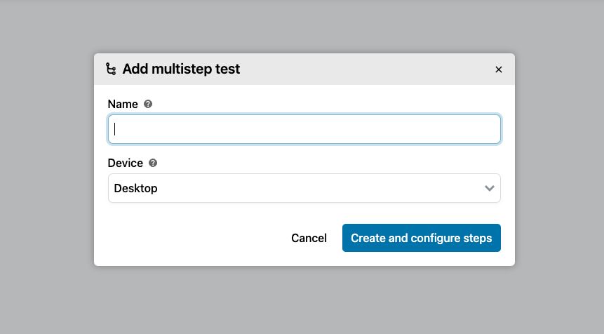 Create Multistep test