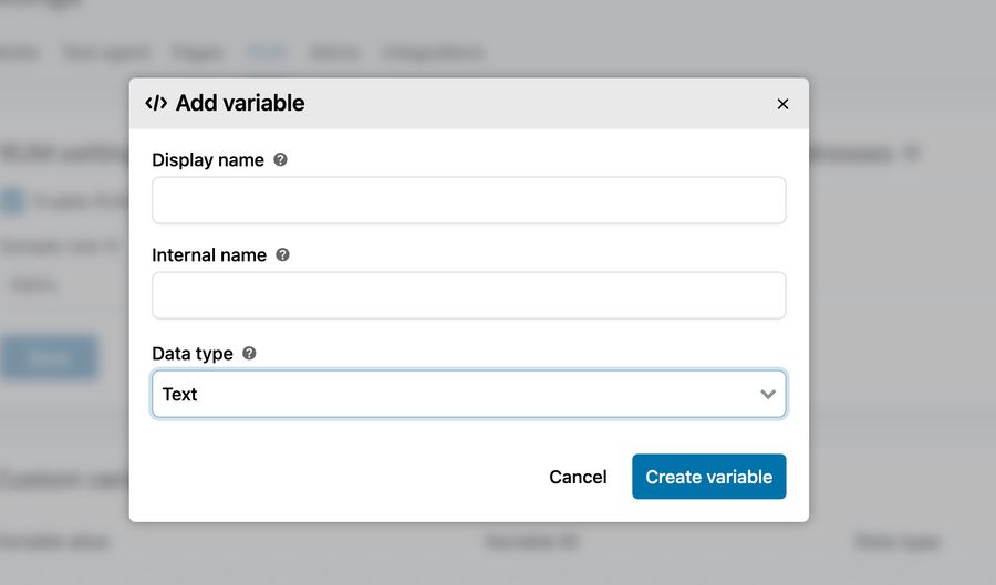 Adding a custom variable